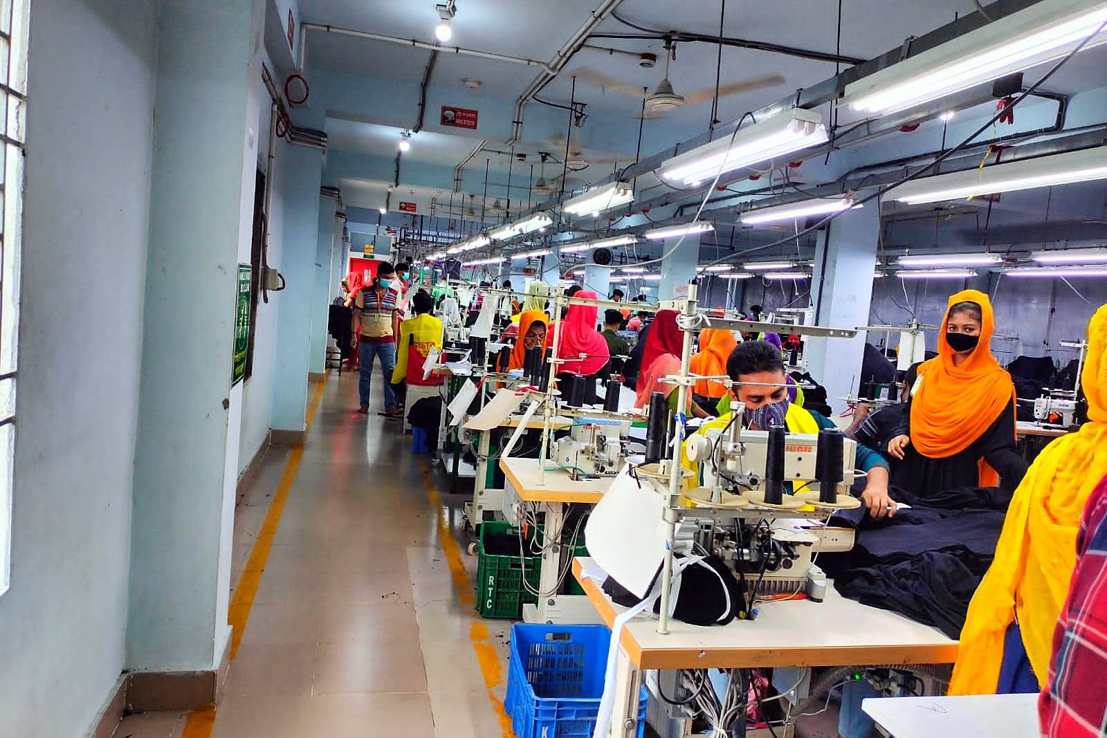 Operators on the sewing line at Scandex